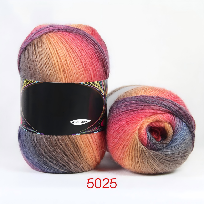 【100g】段染めウールSerenade（セレナーデ ）｜幻想的なグラデーション｜手紡ぎ風シングルツイスト｜ショール・ウェアに