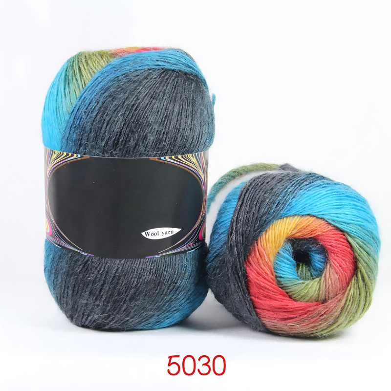 【100g】段染めウールSerenade（セレナーデ ）｜幻想的なグラデーション｜手紡ぎ風シングルツイスト｜ショール・ウェアに