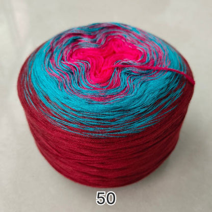 【シルケット加工・綿100%】Joyful Cake Yarn（ジョイフルケーキヤーン）300g｜ロングピッチ段染め・韓国風｜夏用ウェア・ショール・ブランケットに最適｜全36色｜電子版 ショール編みレシピ プレゼント！