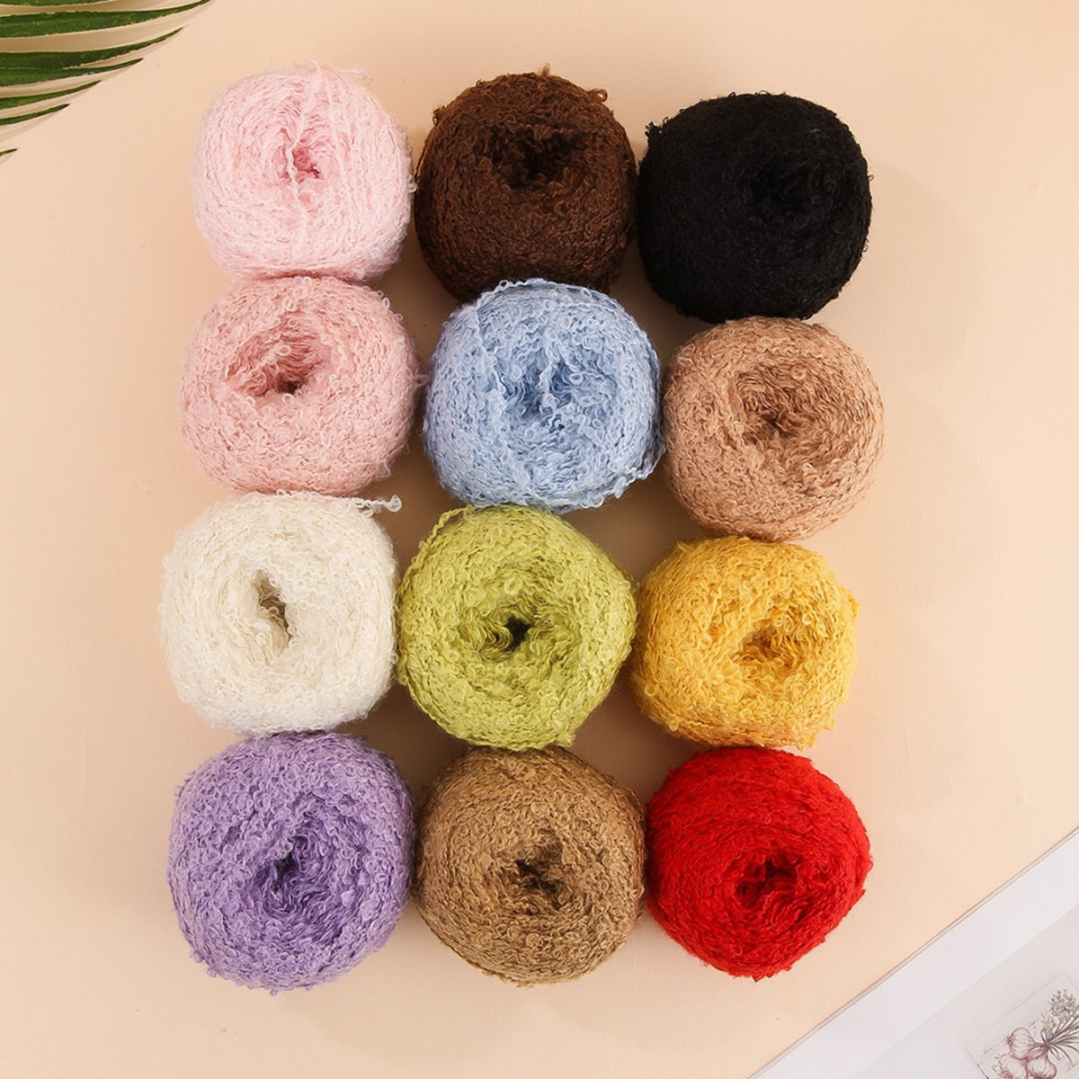 Teddy Loop Yarn（テディループヤーン）50g｜くるくるループのブークレヤーン｜ウール混｜もこもこファンシーヤーン｜韓国風ツイード調｜あみぐるみ・引き揃え糸に｜全17色