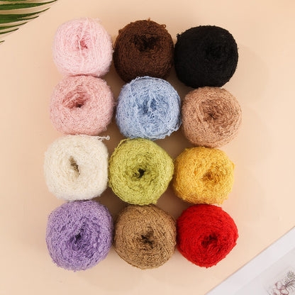 Teddy Loop Yarn（テディループヤーン）50g｜くるくるループのブークレヤーン｜ウール混｜もこもこファンシーヤーン｜韓国風ツイード調｜あみぐるみ・引き揃え糸に｜全17色