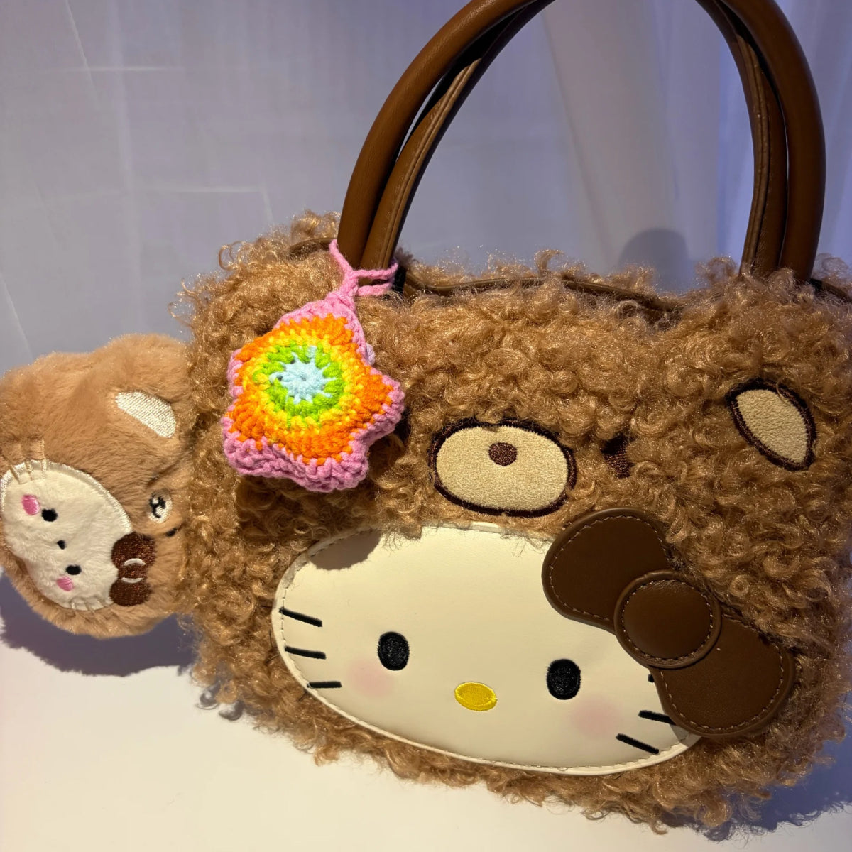 【手編みキット】hoshi charm（ほしチャーム）｜デイジー・スター 2点セット｜バッグチャーム＆ボトルホルダーの2wayデザイン｜編み方動画付き