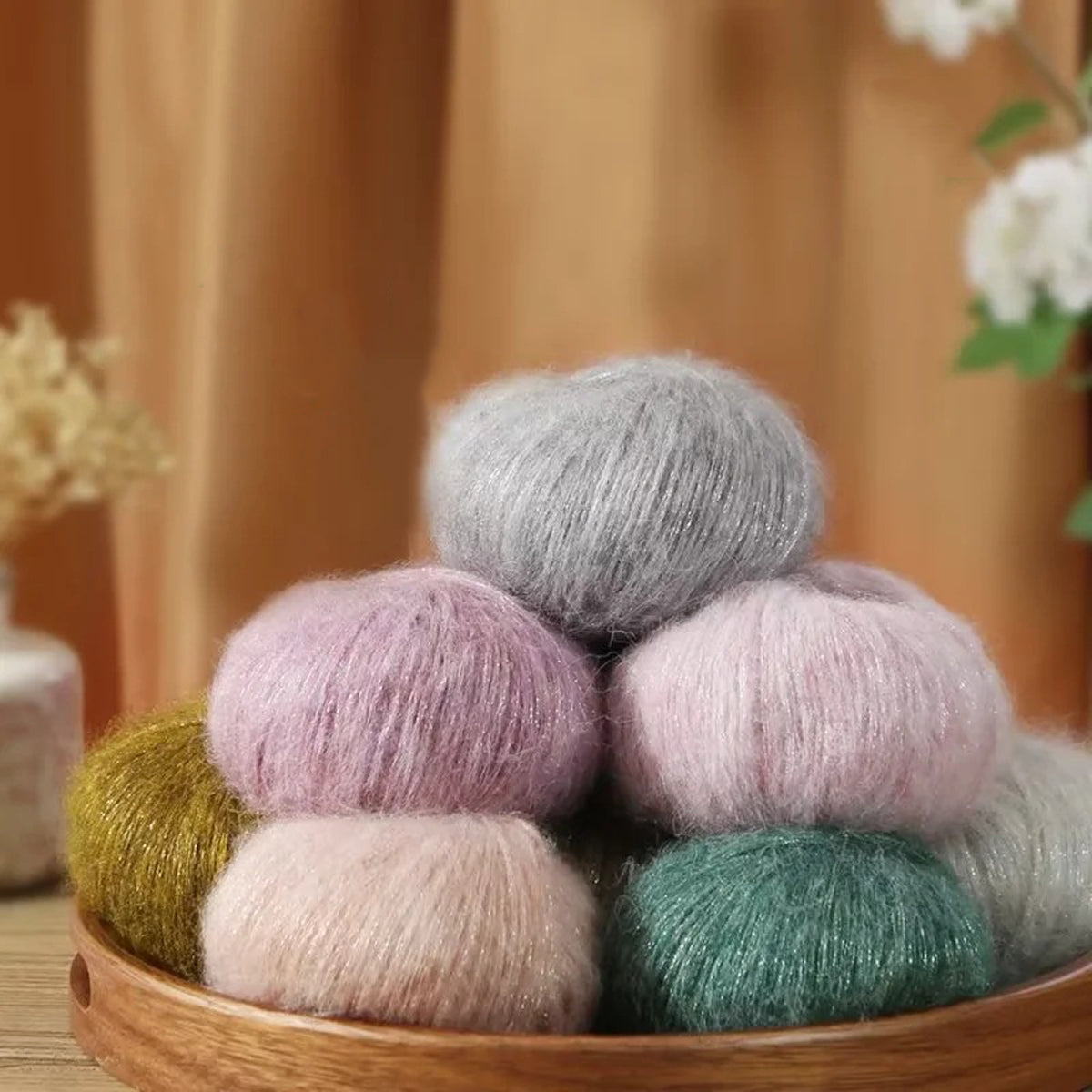 Sea Mohair（シーモヘア）25g ｜アルパカ50%×モヘア50%｜ふんわり軽やか｜引き揃え糸・透け感ニット・マフラー作り｜韓国ファッション｜全20色