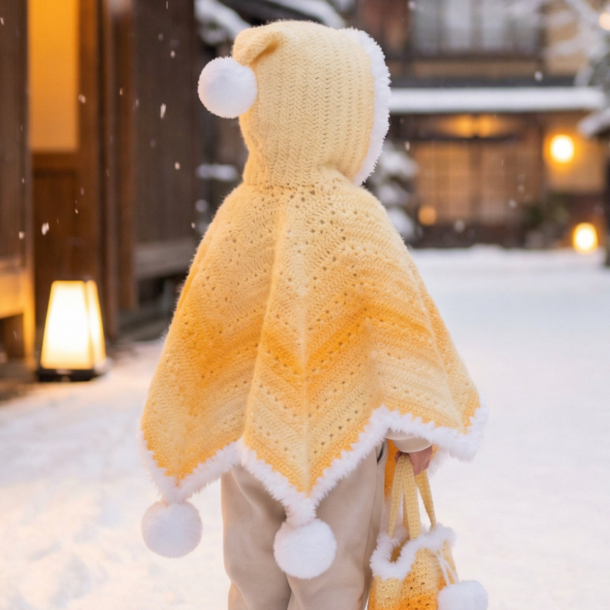 手編みキット】星ポンチョ｜ロングファーヤーンで編む話題のスター