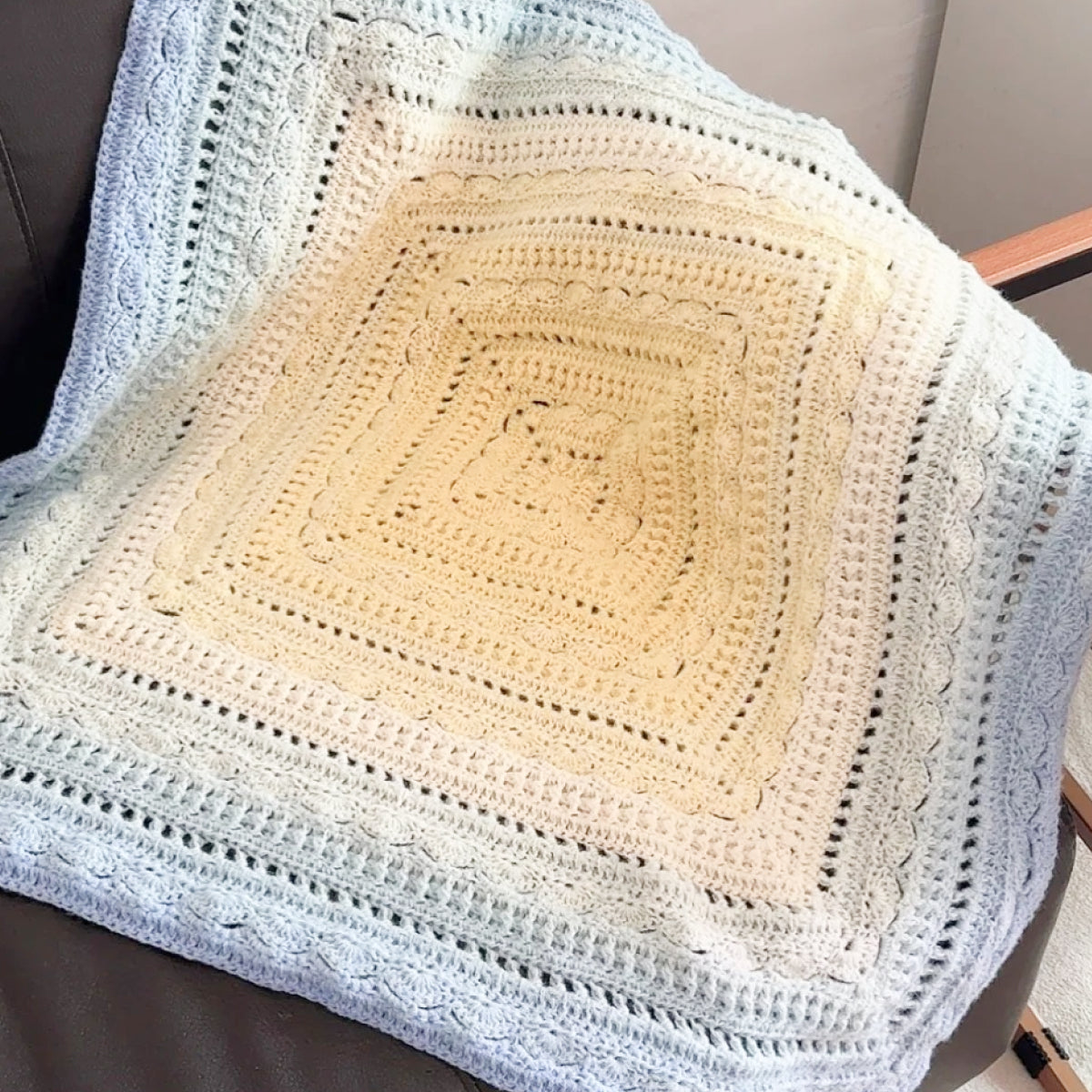 【手編みキット】Melody Wave Blanket（メロディーウェーブブランケット）｜Melody Cake Yarnで編む｜ロングピッチ段染め｜綿100%｜編み図付き｜全36色