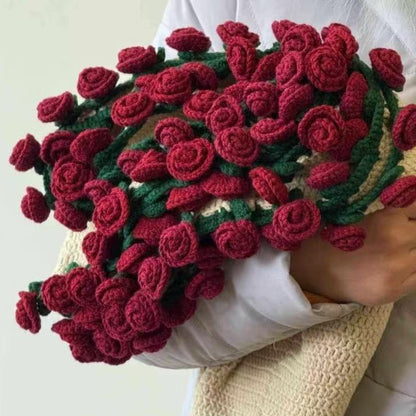 【手編みキット】単色花束ブランケット（15玉セット）｜並太毛糸で編む大判サイズ｜選べる5色｜ 初心者でも簡単！電子版編みレシピ プレゼント！