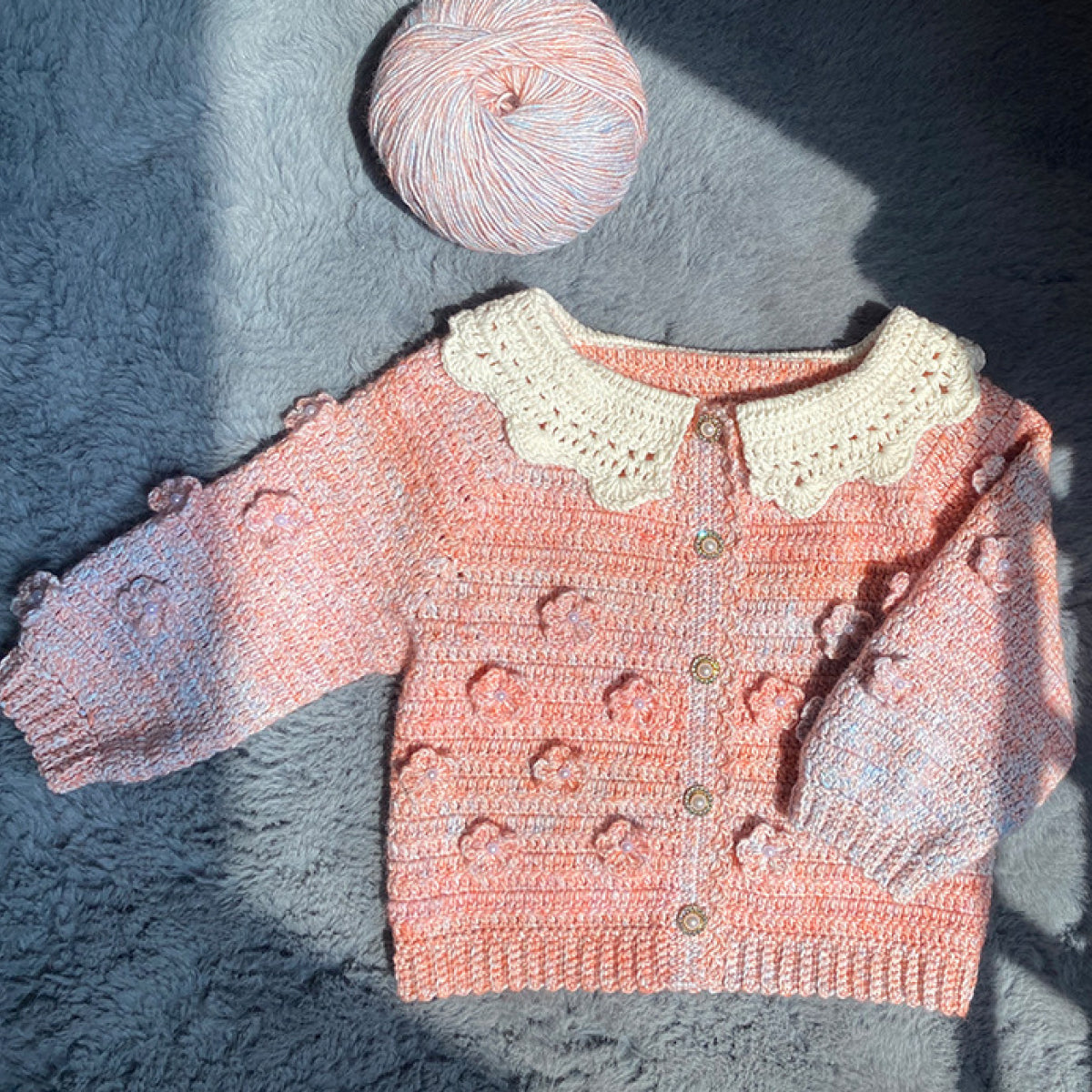 【150g大玉】絵画のようなミックスカラー｜コットン混リリヤーン｜大容量375m｜ウェア・ブランケットに