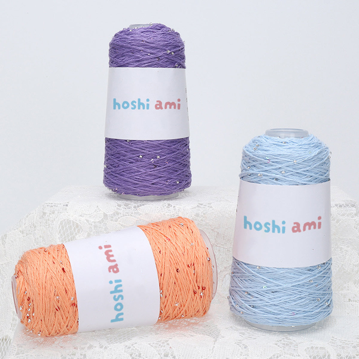 【綿100％】Dazzle Yarnダズルヤーン 50g｜ビーズとスパンコール付き｜春夏向け サマーヤーン 5本撚り｜ウェア、ショール、小物用