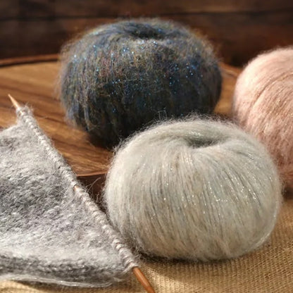 Sea Mohair（シーモヘア）25g ｜アルパカ50%×モヘア50%｜ふんわり軽やか｜引き揃え糸・透け感ニット・マフラー作り｜韓国ファッション｜全20色