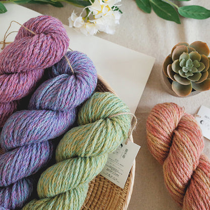 【ウール100%】Suisai Wool（水彩ウール）50g｜水彩画のような多彩な段染め｜マフラー・ショール・ウェアに｜全8色