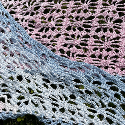 【手編みキット】Joyful Hanabi Shawl（ジョイフル花火ショール）｜Joyful Cake Yarn 1玉で完成｜花火のような透かし編み｜段染め・冷房対策｜編み図＋動画付き