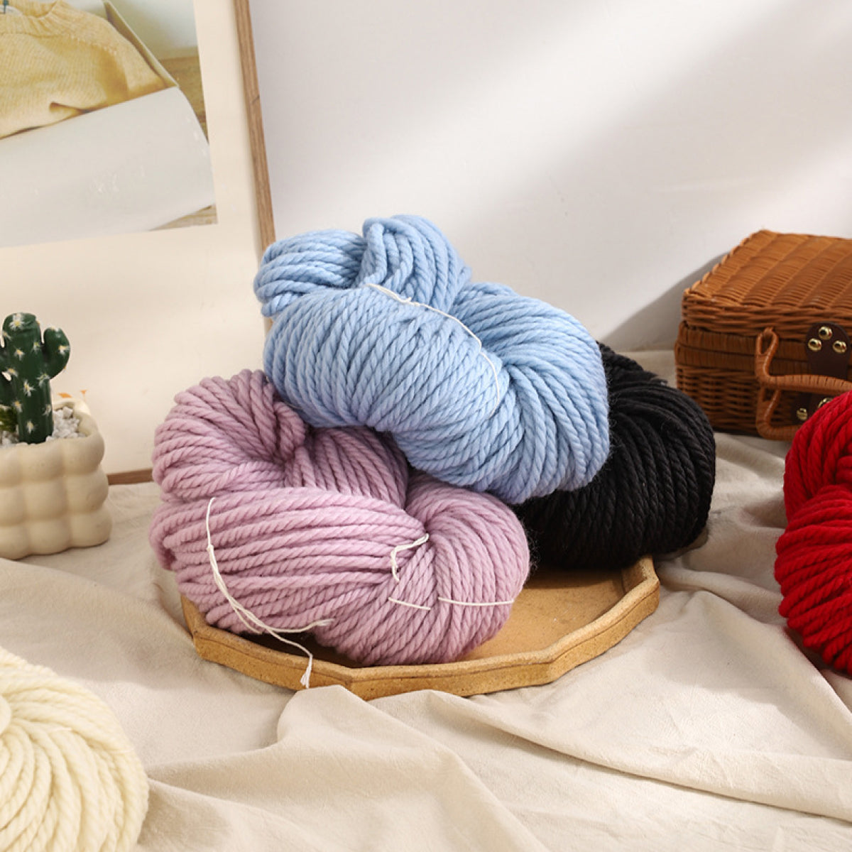 【ウール100%】Makiba Wool（まきばウール）250g｜超極太｜ざくざく編める秋冬毛糸｜マフラー・帽子・ベスト・セーターに｜全6色