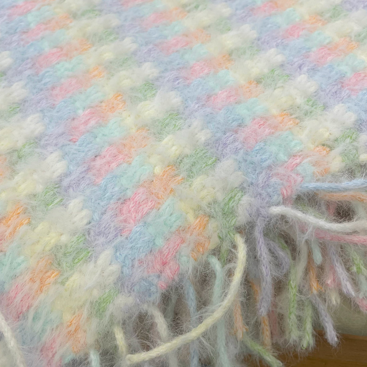 【手編みキット】Yumeiro Blanket（ゆめいろブランケット）｜8色で編むふんわりブランケット｜ミルキーカラー｜2サイズ｜編み図付き