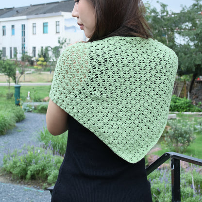【手編みキット】Bamboo 3WAY Scarf（バンブースリーウェイスカーフ）｜バブーシュカ・ミニショール・ヒップスカーフの3WAY｜Bamboo Cotton使用｜全17色｜編み図付き
