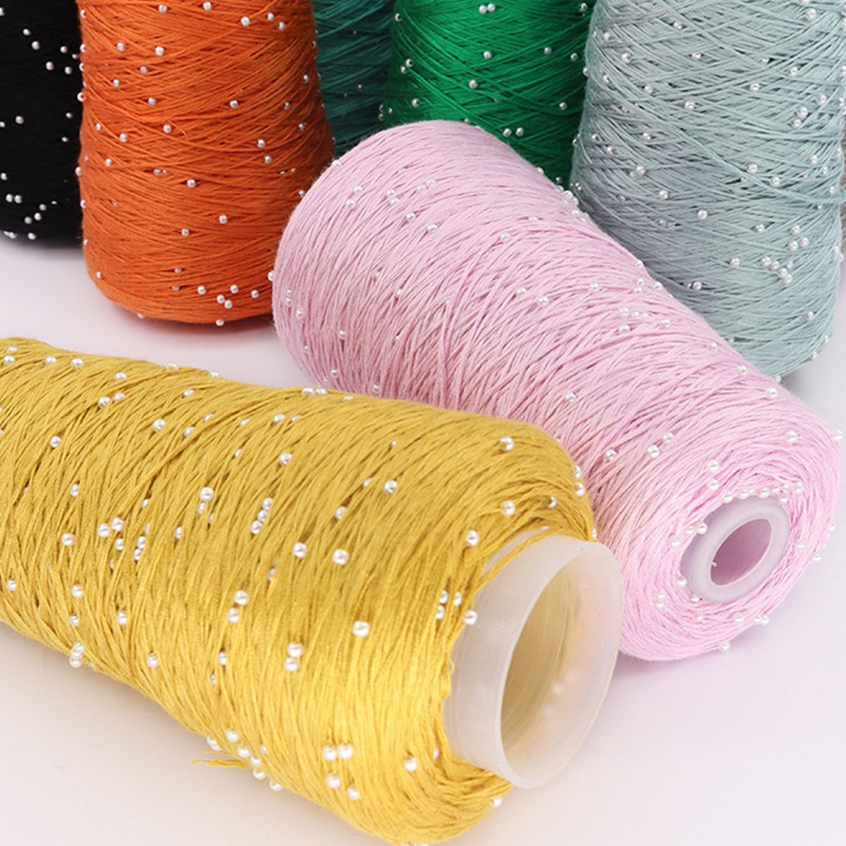 Pearl Cotton（パールコットン）350g｜真珠のような輝き｜パールビーズ入りシルケットコットン｜上品な艶と涼やかなサマーヤーン｜韓国トレンドのバレエコア風｜全75色