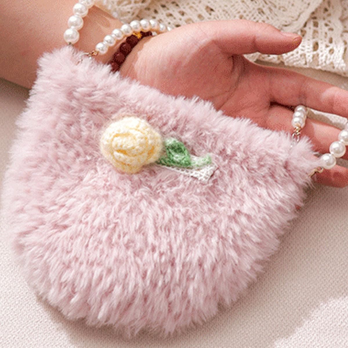 極太フェイクファーヤーン100g大玉｜もこもこ エコファー｜星ポンチョ　マフラー・バッグ・ラグ作りに