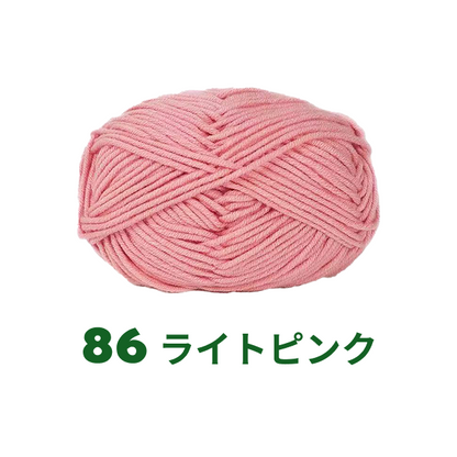 ベビーミルクヤーン 全86色 並太　50g　かぎ針4/0号～6/0号、棒針5〜6号　