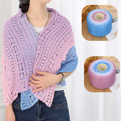 【シルケット加工・綿100%】Melody Cake Yarn（メロディーケーキヤーン）500g｜韓国風グラデーション段染め｜ウェア・ショール・ブランケットに