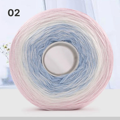【手編みキット】Melody Wave Blanket（メロディーウェーブブランケット）｜Melody Cake Yarnで編む｜ロングピッチ段染め｜綿100%｜編み図付き｜全36色