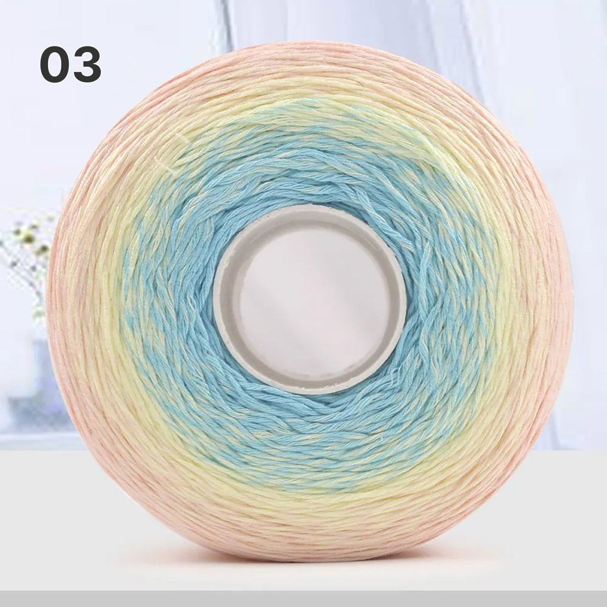 【手編みキット】Melody Wave Blanket（メロディーウェーブブランケット）｜Melody Cake Yarnで編む｜ロングピッチ段染め｜綿100%｜編み図付き｜全36色