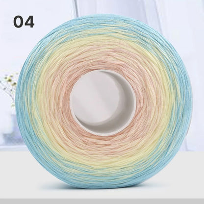 【手編みキット】Melody Wave Blanket（メロディーウェーブブランケット）｜Melody Cake Yarnで編む｜ロングピッチ段染め｜綿100%｜編み図付き｜全36色