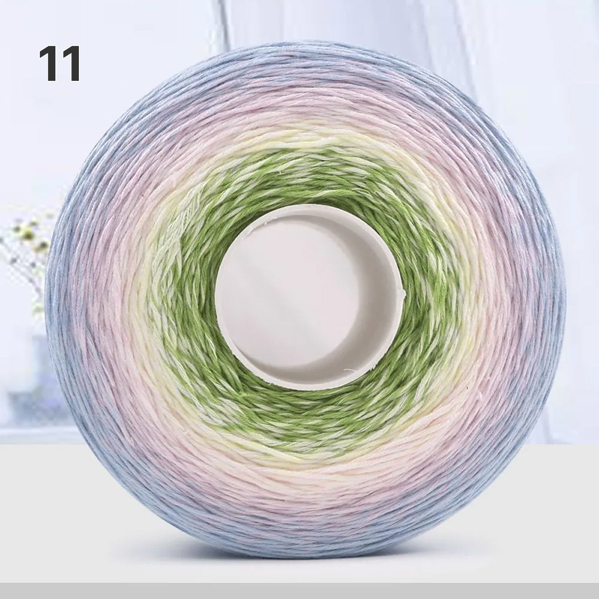 【手編みキット】Melody Wave Blanket（メロディーウェーブブランケット）｜Melody Cake Yarnで編む｜ロングピッチ段染め｜綿100%｜編み図付き｜全36色