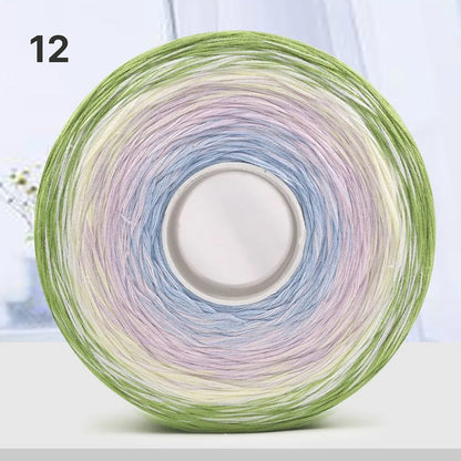 【手編みキット】Melody Wave Blanket（メロディーウェーブブランケット）｜Melody Cake Yarnで編む｜ロングピッチ段染め｜綿100%｜編み図付き｜全36色