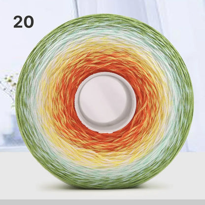 【手編みキット】Melody Wave Blanket（メロディーウェーブブランケット）｜Melody Cake Yarnで編む｜ロングピッチ段染め｜綿100%｜編み図付き｜全36色