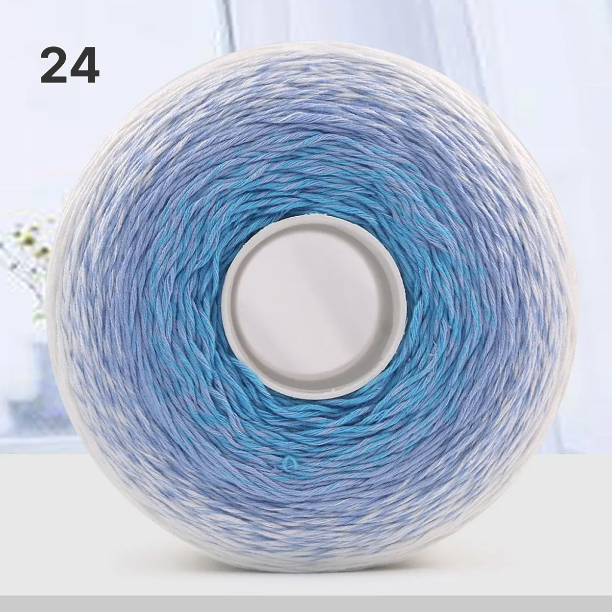 【手編みキット】Melody Wave Blanket（メロディーウェーブブランケット）｜Melody Cake Yarnで編む｜ロングピッチ段染め｜綿100%｜編み図付き｜全36色