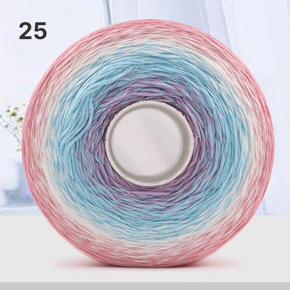 【手編みキット】Melody Wave Blanket（メロディーウェーブブランケット）｜Melody Cake Yarnで編む｜ロングピッチ段染め｜綿100%｜編み図付き｜全36色