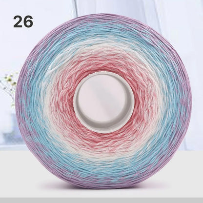 【手編みキット】Melody Wave Blanket（メロディーウェーブブランケット）｜Melody Cake Yarnで編む｜ロングピッチ段染め｜綿100%｜編み図付き｜全36色