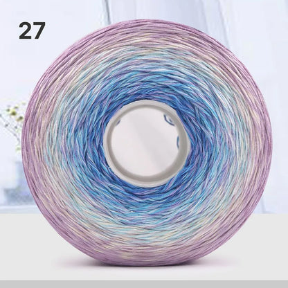 【手編みキット】Melody Wave Blanket（メロディーウェーブブランケット）｜Melody Cake Yarnで編む｜ロングピッチ段染め｜綿100%｜編み図付き｜全36色