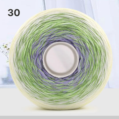 【手編みキット】Melody Wave Blanket（メロディーウェーブブランケット）｜Melody Cake Yarnで編む｜ロングピッチ段染め｜綿100%｜編み図付き｜全36色