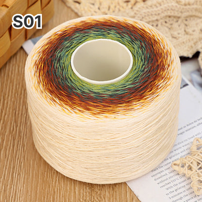 【シルケット加工・綿100%】Melody Cake Yarn（メロディーケーキヤーン）500g｜韓国風グラデーション段染め｜ウェア・ショール・ブランケットに