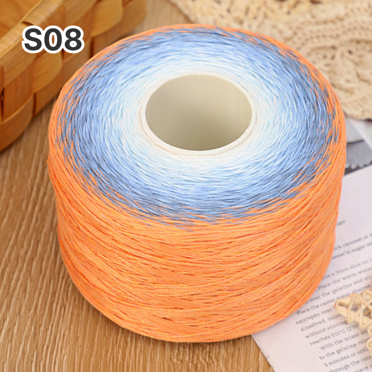 【シルケット加工・綿100%】Melody Cake Yarn（メロディーケーキヤーン）500g｜韓国風グラデーション段染め｜ウェア・ショール・ブランケットに
