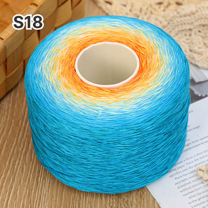 【シルケット加工・綿100%】Melody Cake Yarn（メロディーケーキヤーン）500g｜韓国風グラデーション段染め｜ウェア・ショール・ブランケットに