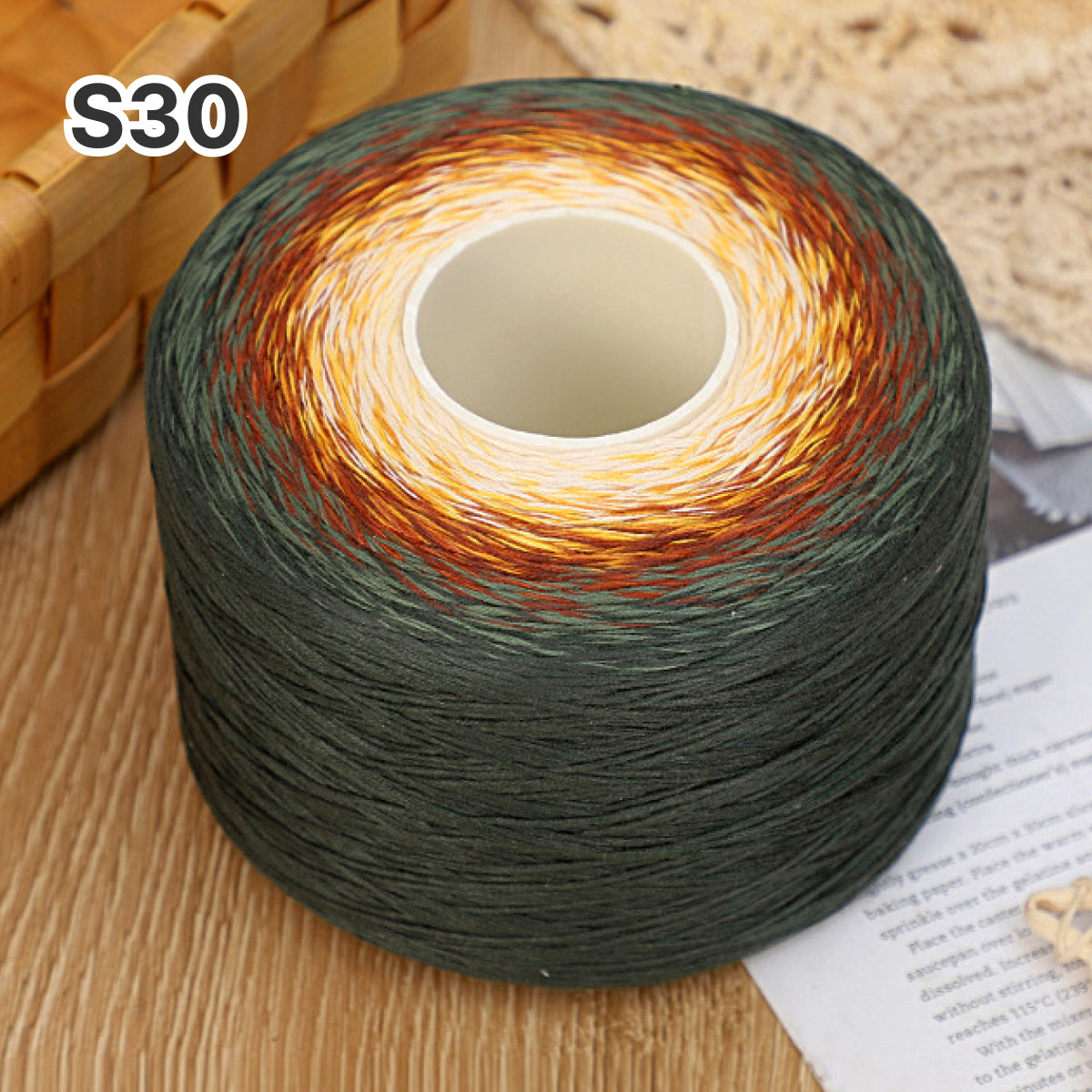 【シルケット加工・綿100%】Melody Cake Yarn（メロディーケーキヤーン）500g｜韓国風グラデーション段染め｜ウェア・ショール・ブランケットに