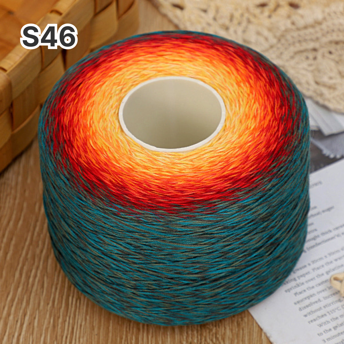 【手編みキット】Melody Wave Blanket（メロディーウェーブブランケット）｜Melody Cake Yarnで編む｜ロングピッチ段染め｜綿100%｜編み図付き