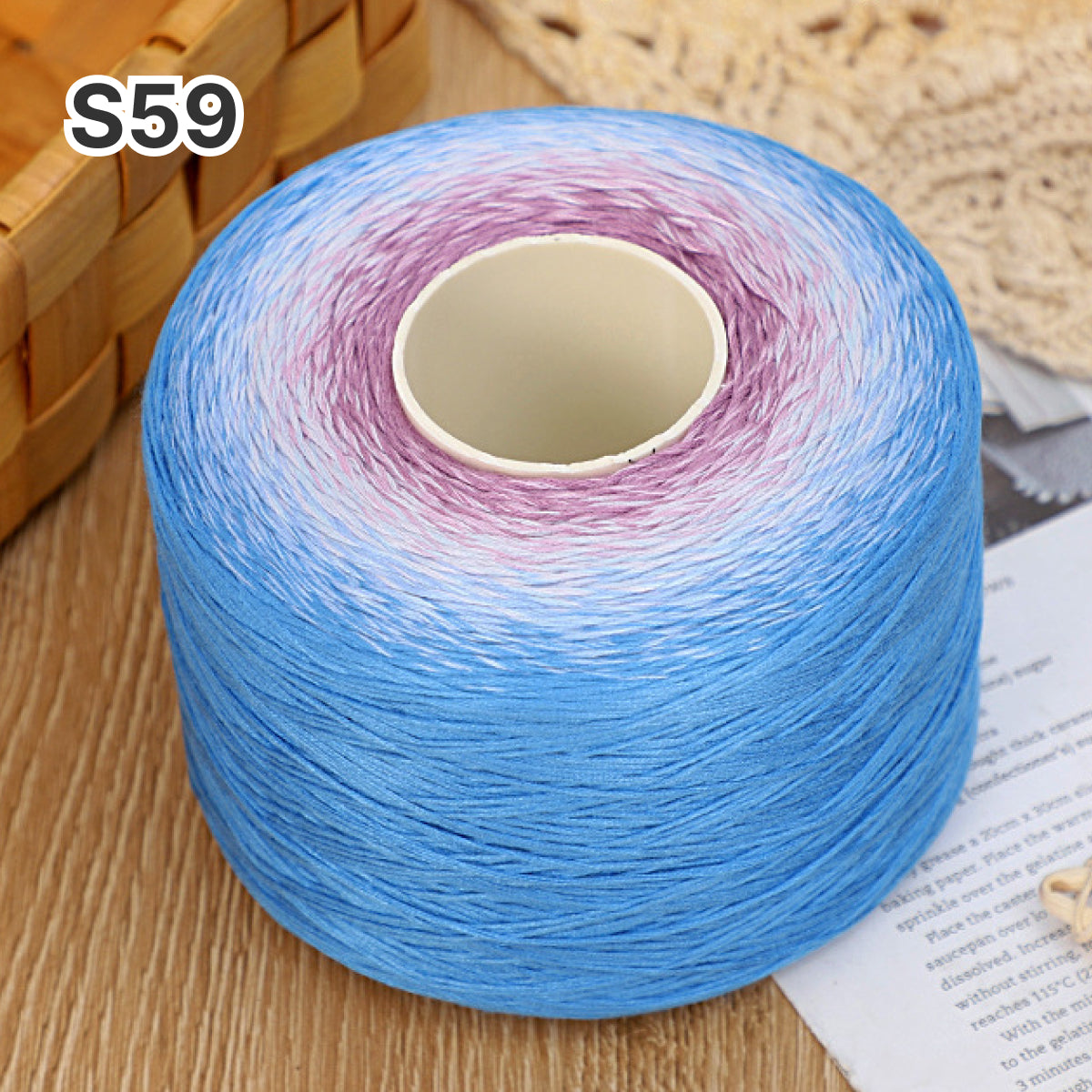 【手編みキット】Melody Wave Blanket（メロディーウェーブブランケット）｜Melody Cake Yarnで編む｜ロングピッチ段染め｜綿100%｜編み図付き