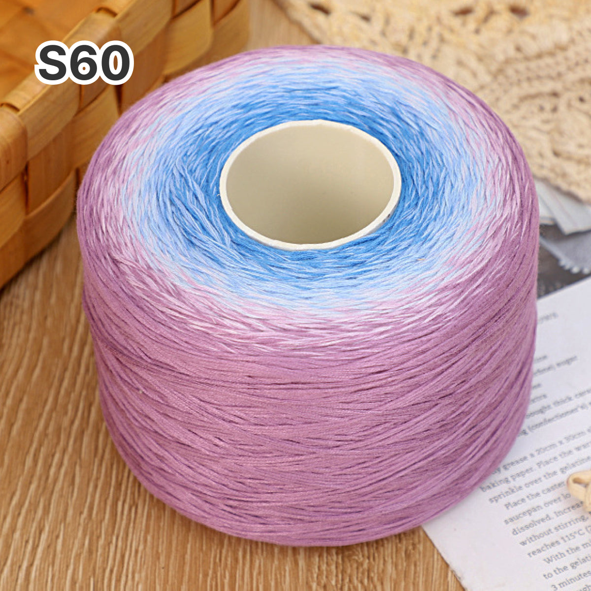 【手編みキット】Melody Wave Blanket（メロディーウェーブブランケット）｜Melody Cake Yarnで編む｜ロングピッチ段染め｜綿100%｜編み図付き