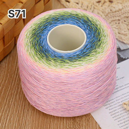 【シルケット加工・綿100%】Melody Cake Yarn（メロディーケーキヤーン）500g｜韓国風グラデーション段染め｜ウェア・ショール・ブランケットに