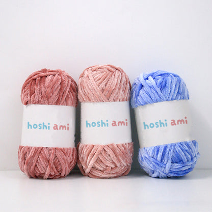 Moco Velvet Yarn（モコベルベットヤーン）100g｜シェニール・モールヤーン｜ベルベットのような艶感の毛糸｜秋冬小物・あみぐるみに｜全50色