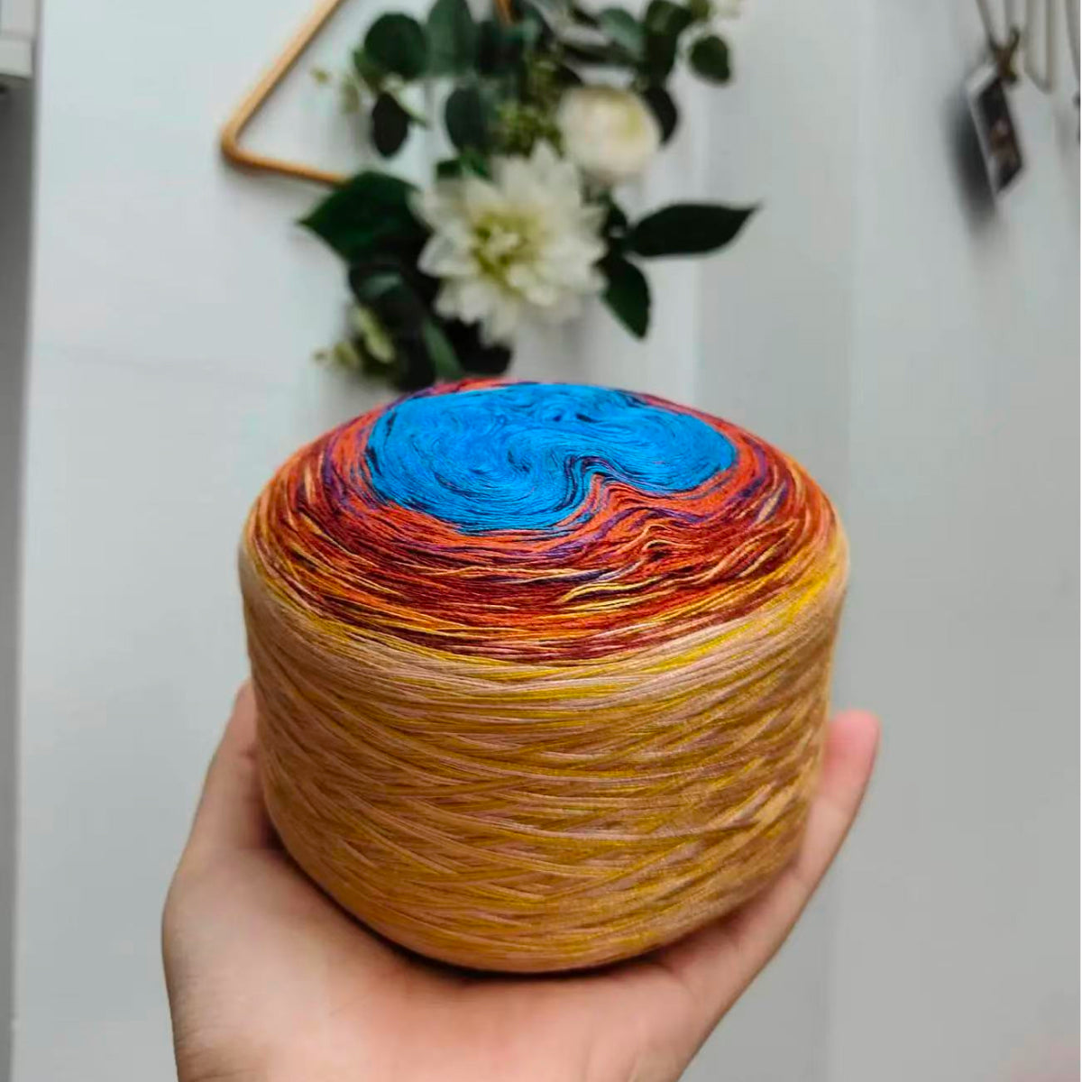 【シルケット加工・綿100%】Joyful Cake Yarn（ジョイフルケーキヤーン）300g｜ロングピッチ段染め・韓国風｜夏用ウェア・ショール・ブランケットに最適｜全36色｜電子版 ショール編みレシピ プレゼント！