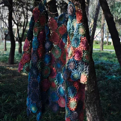 【100g】段染めウールSerenade（セレナーデ ）｜幻想的なグラデーション｜手紡ぎ風シングルツイスト｜ショール・ウェアに