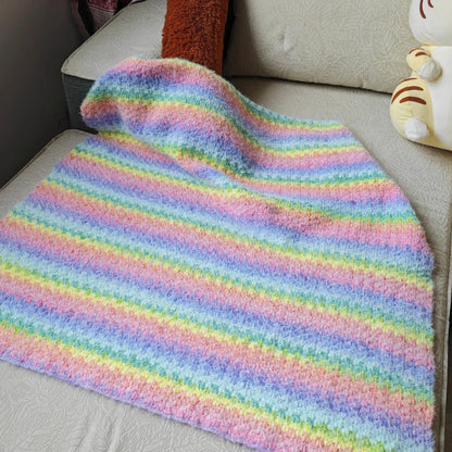 【手編みキット】NORDIC BLANKET（ノルディックブランケット）｜にじシリーズ｜色が重なる、北欧風の段染めブランケット｜選べる6配色｜編み動画付き