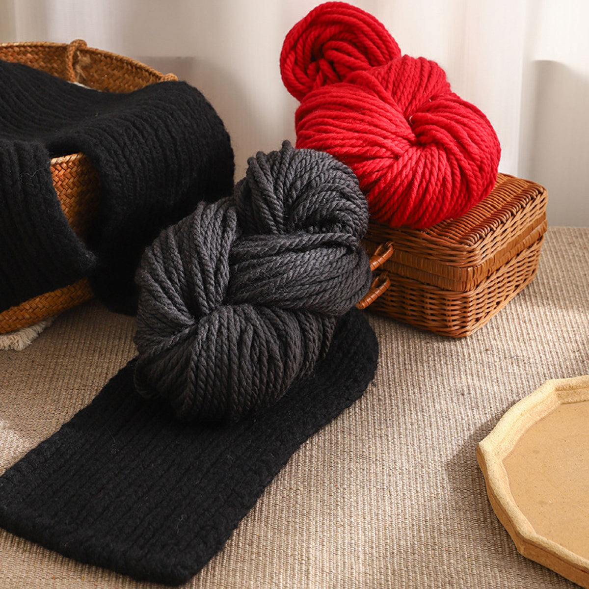 【ウール100%】Makiba Wool（まきばウール）250g｜超極太｜ざくざく編める秋冬毛糸｜マフラー・帽子・ベスト・セーターに｜全6色