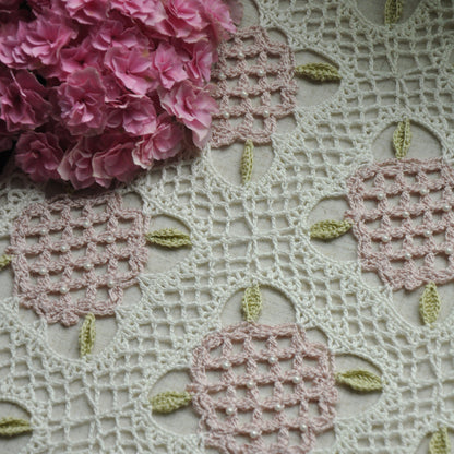 【手編みキット】Ajisai Cardigan（紫陽花カーディガン）｜紫陽花モチーフのかぎ針編み｜透かし編み×フリル｜レトロ・大人可愛い｜全7色・4サイズ｜編み図・動画付き