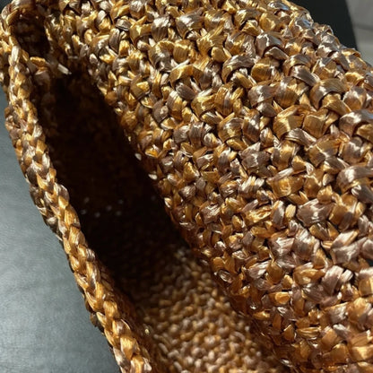 【手にやさしい】ラフィア風 スムースヤーン 250m｜コットンリンター由来の再生繊維｜スルスル編める夏糸｜麦わら帽子 かごバッグ