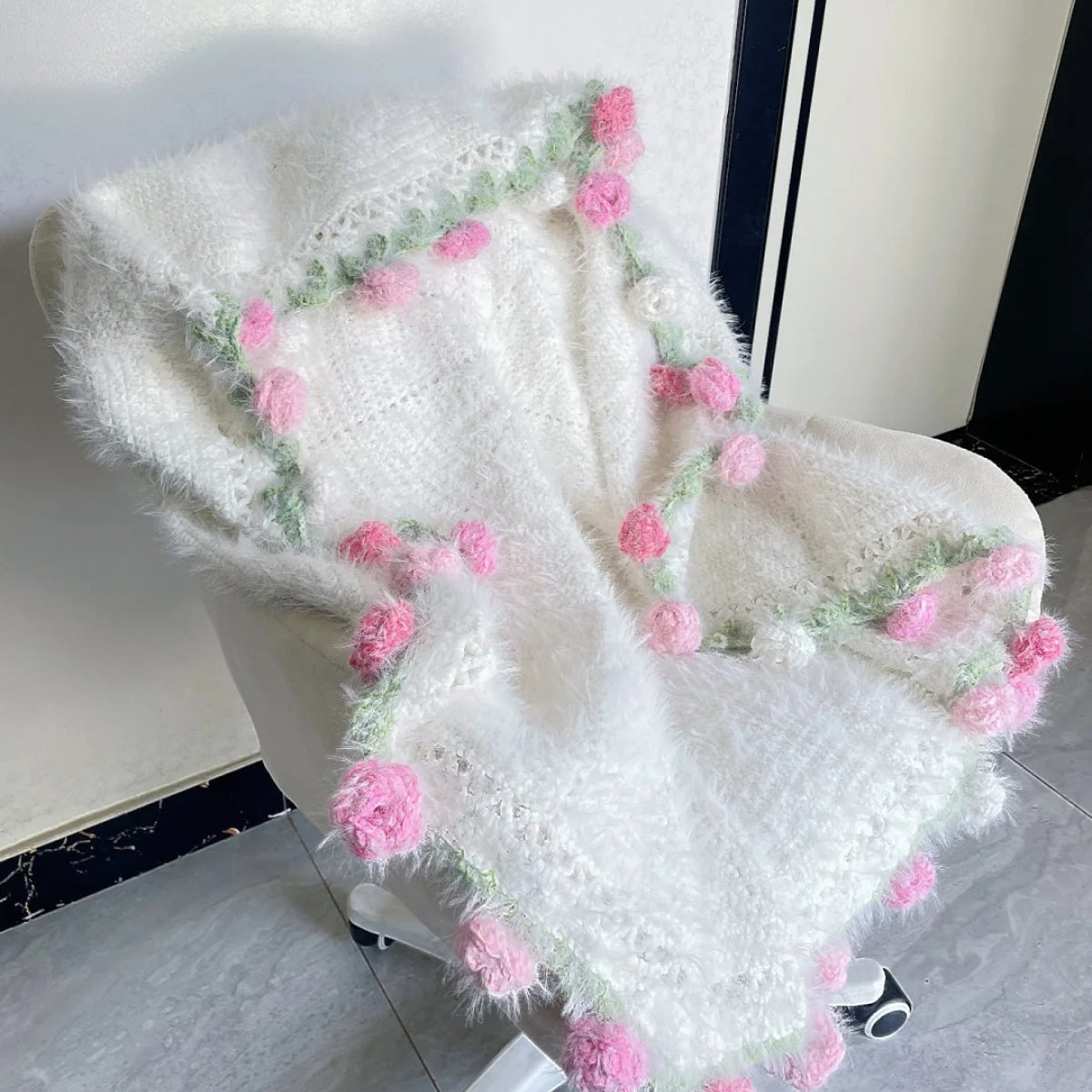 hoshiami限定】花束グラデーションのブランケット手編みキット