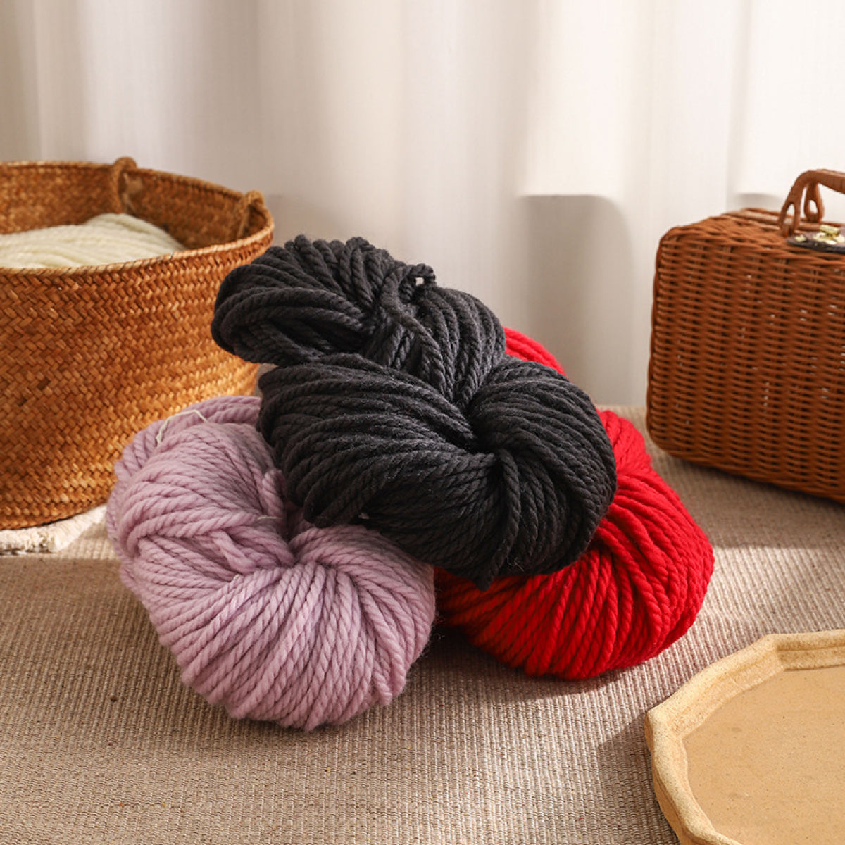 【ウール100%】Makiba Wool（まきばウール）250g｜超極太｜ざくざく編める秋冬毛糸｜マフラー・帽子・ベスト・セーターに｜全6色